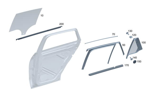 2547301600 - : Sealing Rail for Mercedes-Benz Image