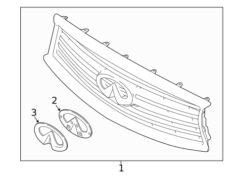 Grille & Components for 2017 INFINITI QX70 #0