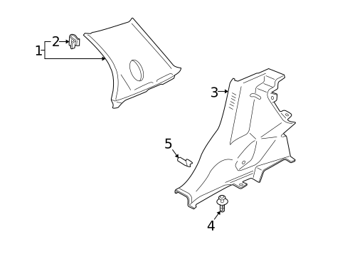 Interior Trim - Quarter Panels for 2003 Suzuki Aerio #0
