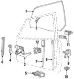E1FZ7421410B - : Glass for Ford: Escort | Mercury: Lynx Image