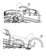 1FV91GTWAB - Exterior Ornamentation: Wheel Opening Flare Molding, Left for Mopar Image