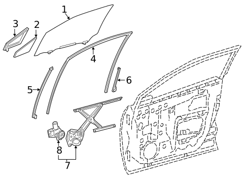 Glass - Front Door for 2019 Toyota C-HR #0