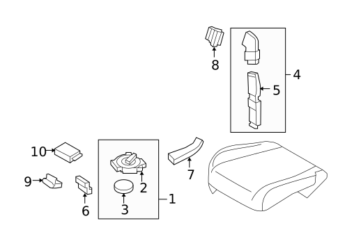 Driver Seat Components for 2011 INFINITI FX50 #1
