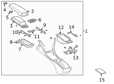 Console for 2002 Lexus LS430 #1