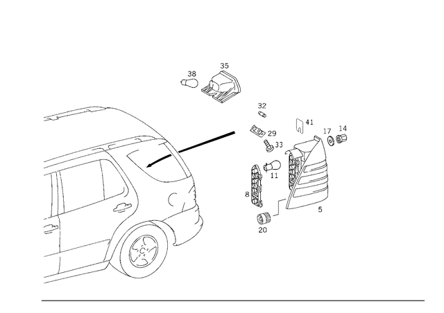1638201864 - : Tail Lamp for Mercedes-Benz Image