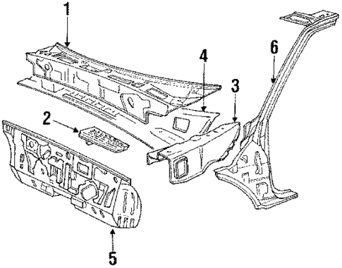 Cowl for 1990 Hyundai Sonata #0