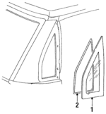 E83Z5429710A - Body: Quarter Glass for Ford: Tempo Image