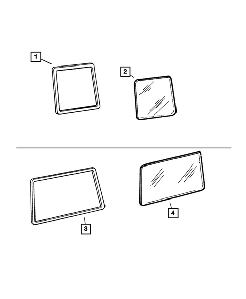 Glass and Rear View Mirror for 2001 Jeep Cherokee #0