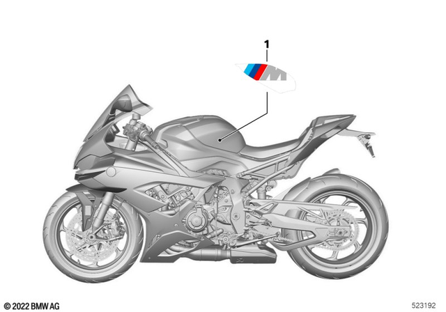 51149830089 - Body Equipment: Model Label, Tank, Left -  for BMW-Motorrad Image image