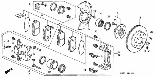 Front Brake (2) for 1995 Honda Civic #0