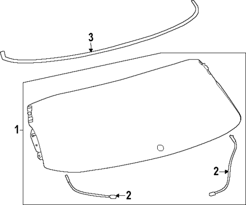 Glass - Lift Gate for 2025 Toyota Crown Signia #0