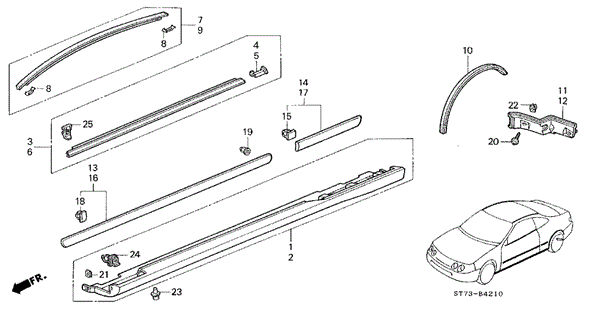 Molding - Protector for 2000 Acura Integra #0