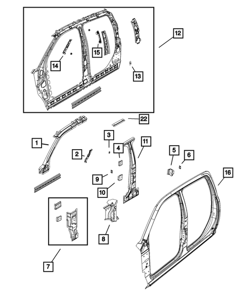 Aperture Panel, Pillar Supports and Cab Back  for 2010 Dodge Ram 3500 #1