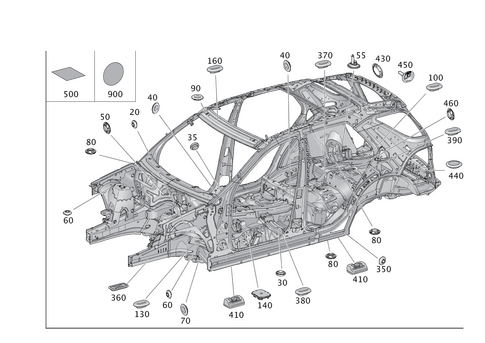 Expansion Plugs, Grommets for 2018 Mercedes-Benz GLE550e #0