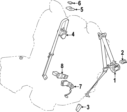 Second Row Seat Belts for 2025 Lexus LX700h #0