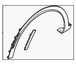 87711P1700BKL - Body: Wheel Opening Molding for Kia Image