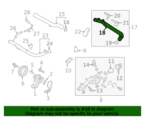 25460-3CGE0 - High-Quality Engine Coolant Pipe for 2015-2017 Hyundai ...