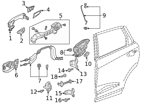 Lock & Hardware for 2023 Acura MDX #0