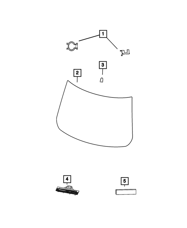 68505966AA - : Windshield for Mopar Image