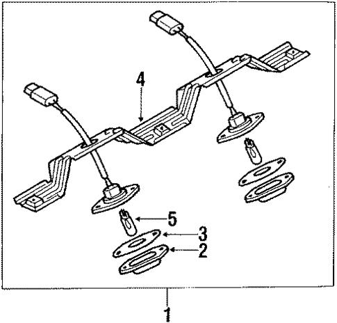 License Lamps for 1989 Nissan Pathfinder #0
