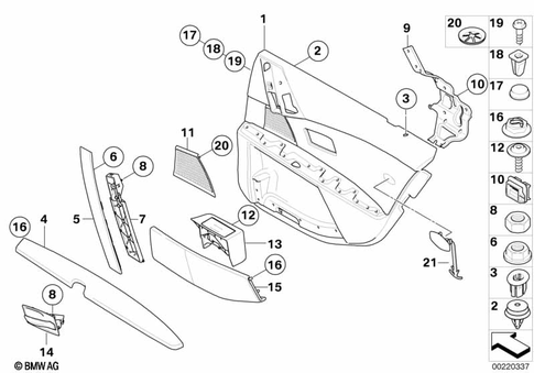 Door Trim Panels / Lateral Trim Panels for 2005 BMW 525i #1