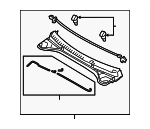 86150F2100 - Body: Cowl Grille for Hyundai Image