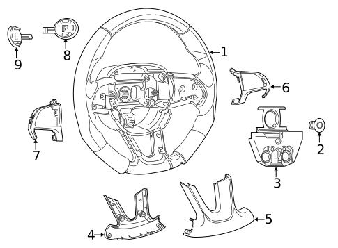 Steering Wheel & Trim for 2020 Dodge Charger #3
