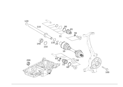 4MATIC&reg; Front Axle Shaft for 2012 Mercedes-Benz S350 #0