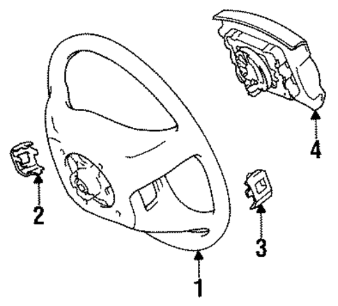 Steering Wheel & Trim for 1997 Toyota Corolla #0