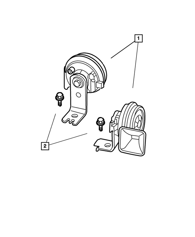 56043073AE - Electrical: Horn And Bracket for Mopar Image