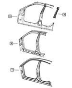 68096291AD - Body Sheet Metal Except Doors: Body Side Aperture Outer Panel, Left for Mopar Image