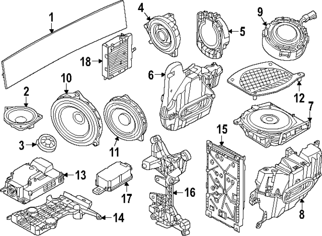 65125A7DD95 - Body: Receiver for BMW Image