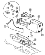 RD561T5AD - Instrument Panel and Radios and Consoles: Console Armrest for Chrysler: Concorde | Dodge: Intrepid Image