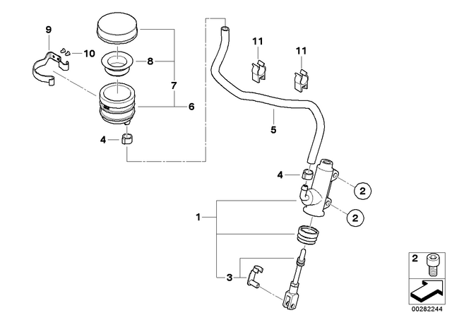34317657917 - Brakes: Brake Master Cylinder - D=15mm for BMW-Motorrad Image