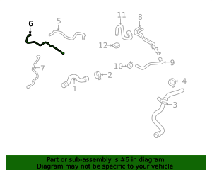 2007-2016 Volvo Engine Coolant Overflow Hose 31368200 | OEM Parts Online