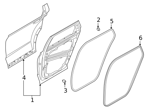 Door & Components for 2021 Hyundai Palisade #1