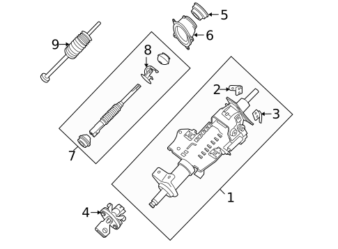 Steering Column Assembly for 2012 Suzuki Equator #0