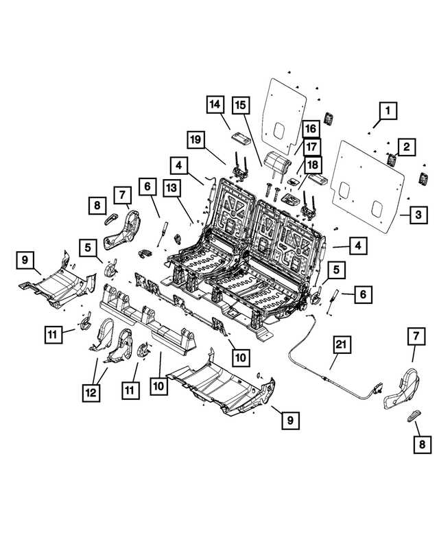 68086217AB - Interior Trim: Seat Back Panel, Left for Mopar Image image