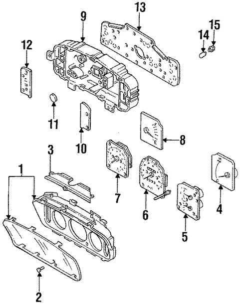 Instruments & Gauges for 1996 Ford Aspire #0
