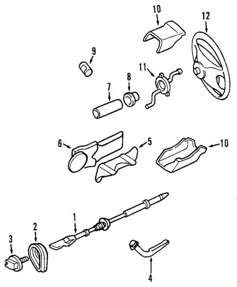 Steering Column for 2000 Mercury Cougar #0