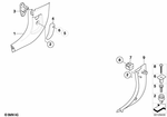 51437073680 - Vehicle Trim: Lateral Trim Panel Front Right for BMW: 645Ci, 650i Image image