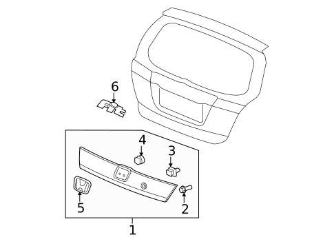 Exterior Trim - Lift Gate for 2008 Honda Fit #0