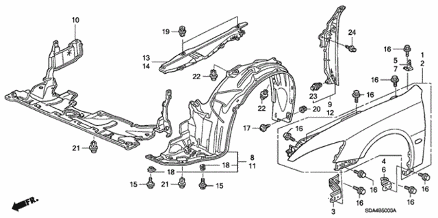 Front Fenders for 2006 Honda Accord #0