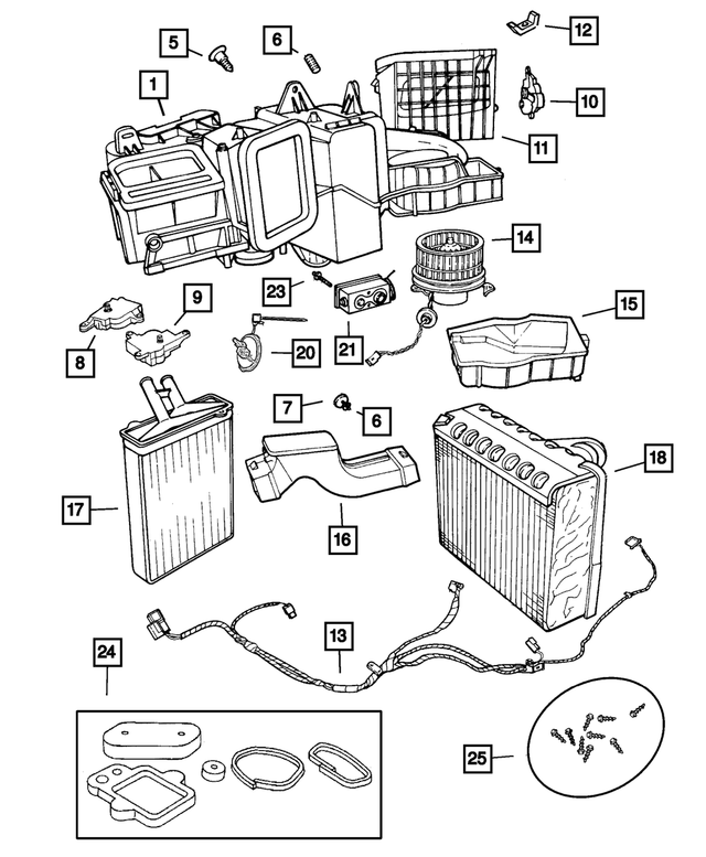 5010979AE - Air Conditioning &amp; Heater: A/c And Heater Housing for Mopar Image image