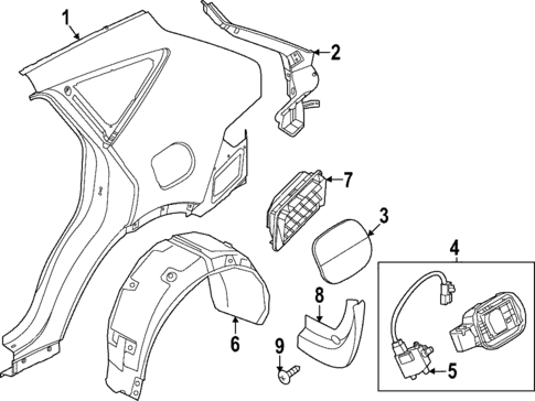 Quarter Panel for 2021 Genesis GV80 #0