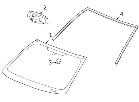 Glass - Windshield for 1991 Pontiac Trans Sport #4