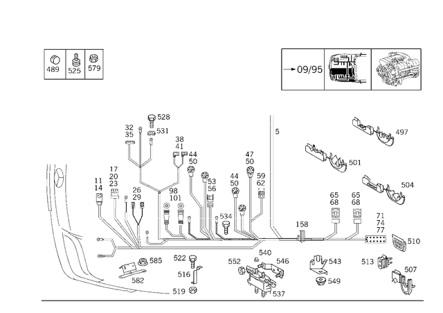 1295400432 - Electrical Equipment and Instruments: Electric Line for Mercedes-Benz: 500SL Image image