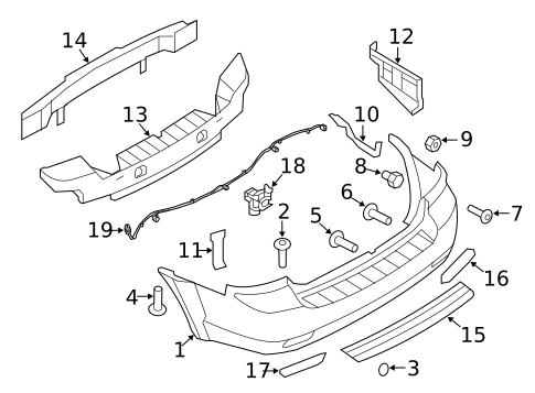 Bumper & Components - Rear for 2009 Kia Sorento #0