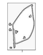 72350TLAA01 - : Door Weather-Strip for Honda: CR-V Image