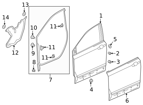 Door & Components for 2020 Honda CR-V #0